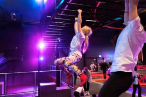 Ninjabana i JumpYards trampolinpark